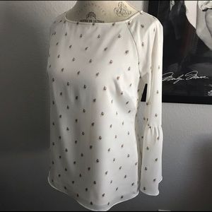 Banana Republic bell sleeve ornament top